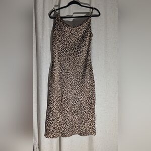 Blue Jasmine Spaghetti Strap Animal Print Dress
